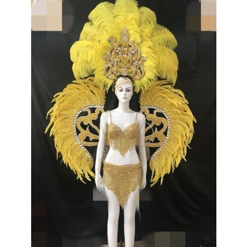 Latin dance Samba accessories Fashion exquisite headdress feathers Delicate dance shows accessories Samba clothing