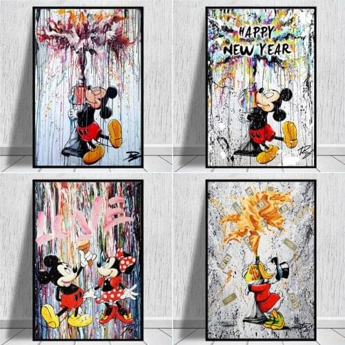 Diy Craft Diamond Painting Disney Colourful Mickey Minnie Mouse Diamond Embroidery Cross Stitch Mosaic Sale Decor For Home