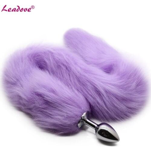 3 Sizes Metal Plug with Colorful Long Fox Tail Fascinating Large Tail Expanding Sex Anal Butt Plug for Adult Sex Toys