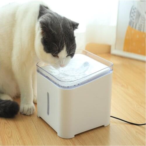 Automatic Pet Drinking Fountain 2L Dogs Cats Water Dispenser With Self Recycle And Filter Function Ultra Quiet And Healthy Drink