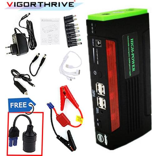 Car Charger Starting Device Power Bank Digitals Compass jumper LCD Display Car jump starter For Car Battery Booster SOS Lights