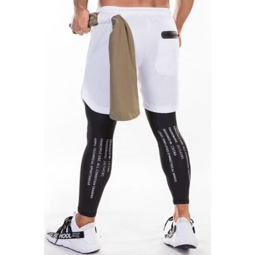 2 In 1 Double Layer Running Pants Men Fitness Gym Training Trousers Quick Dry Camo Workout Jogging Sweatpants Spring Joggers 3XL