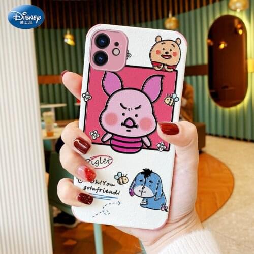 DISNEY Winnie the Pooh Silicone Case for IPhone 11 12Pro iPhone SE 2020 Official Liquid Silicon 360 Full Cove zz0424-15