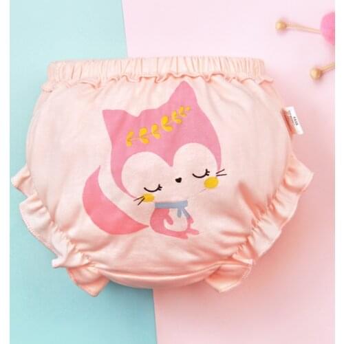 Baby underwear Kids 100% cotton underwear girls underwear newborn seasons solid color printed shorts cute baby underwear 0-3Y