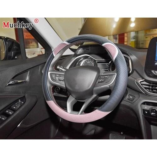 For Chevrolet Silverado 2020 Carbon Fiber Car Steering Wheel Cover Durable And Environmentally Friendly Car Interior Accessories