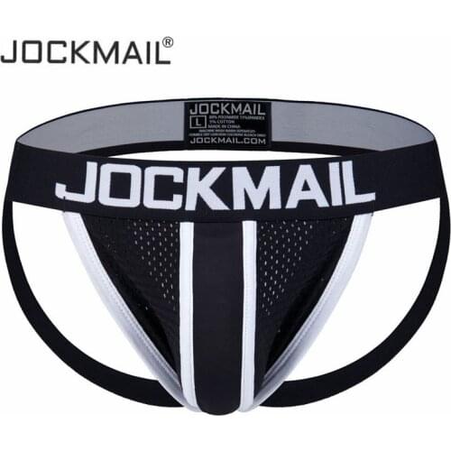 JOCKMAIL Mens Jockstrap Underwear Athletic Supporter Youth Jock Strap Pouch gay underwear tanga hombre slips men thong