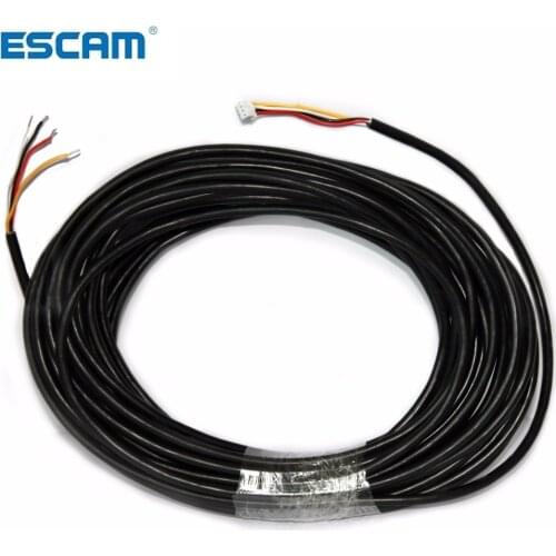 Low voltage flexible copper conductor braided rvv wire cable 5M for Wired Video Door Phone Intercom Connect camera toMonitors