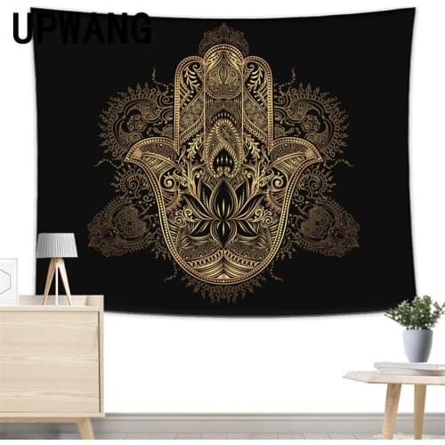 Hamsa Hand Tapestry Wall Hanging Sandy Beach Picnic Rug Camping Tent Sleeping Pad Home Decor Bedspread Sheet Wall Cloth