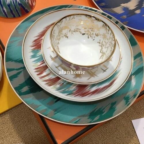 41-Piece Ceramic Porcelain Dinner Plate Tableware Set with Dinner Plate,Dessert Plate,Cereal Bowl