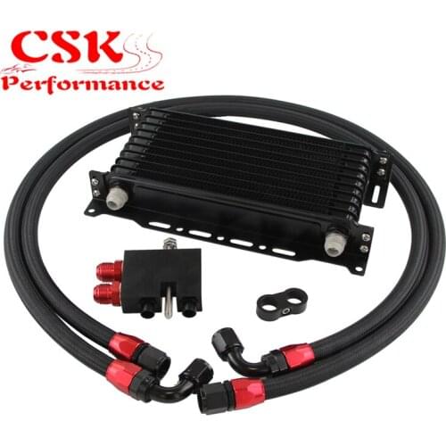 10 Row AN10 Oil cooler w/Bracket Hose Kit Fits For BMW 335: N54 E90 E92 E93/135: E82