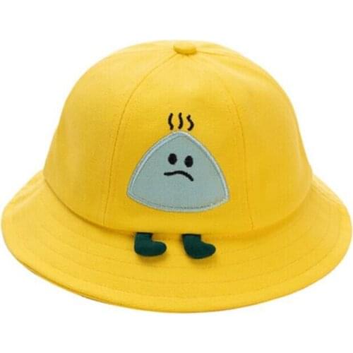 Summer child sun hat Bucket Hat For boy Girl Cute Solid Cartoon Fishing Cap Outdoor Vacation Hats Kids Panama Cap