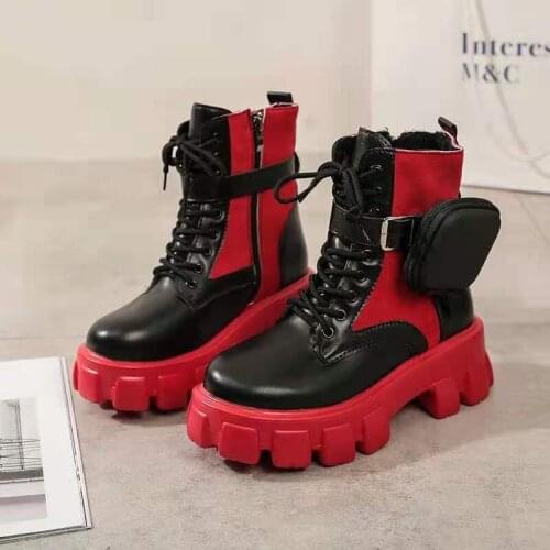 Fashion Autumn Lace Up High Quality Leather Boots Platform Wear-resistant Comfortable Women Ankle Boots Women Ankle Boots 2021