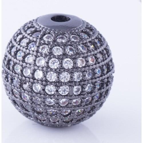 Fashion Jewelry Micro Zircon Crown Bead DIY Necklace Accessories 13mm*13mm Brass Crown Spacer Beads for Women ACS008