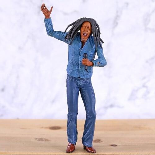 Music Legends Reggae Singer Bob Marley PVC Figure Mini Statue Collectible Model Toy Gift