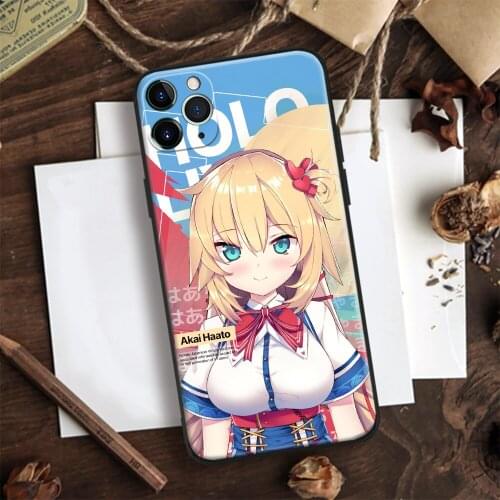 Akai Haato Haachama Hololive Soft Silicone Glass Phone Case Cover Shell For iPhone SE 6 6s 7 8 Plus X XR XS 11 12 Mini Pro Max