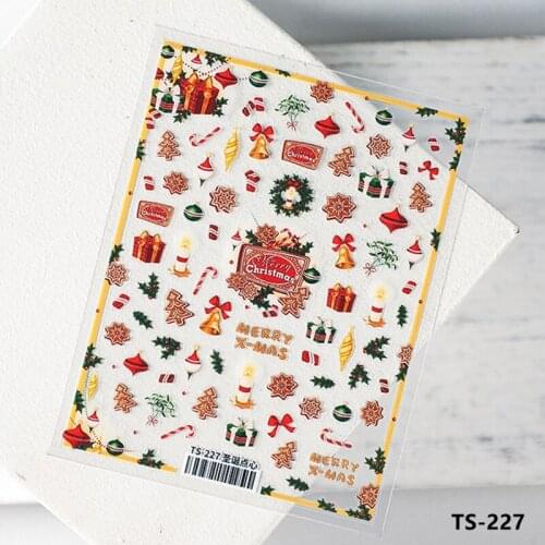 New Technology Sticker 5D Nail Art Sticker Ultra-thin Three-dimensional Relief Christmas Series Nail Art Decoration Sticker