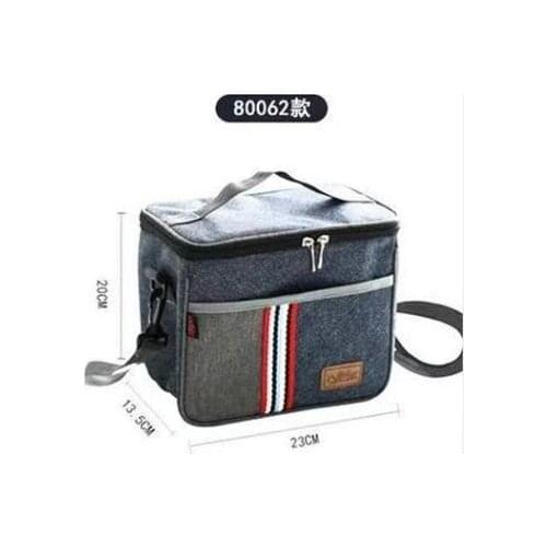 New fashion denim lunch bag thermal food insulated bag kids women or men casual cooler thermo picnic bag thermo lunch box