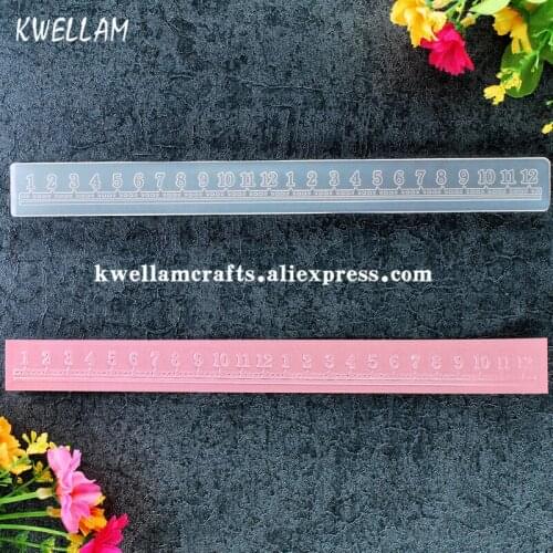Ruler Plastic Embossing Folder For Scrapbook DIY Album Card Tool Plastic Template 21.8x2.1cm KW7102319