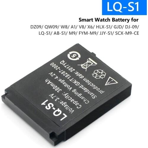 Durable Smart Watch Battery LQ-S1 3.7V 380mAh Lithium Rechargeable Battery for DZ09 W8 Electronic Gadgets