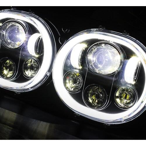 5.75" Projector Dual LED Headlgiht with Angle DOT Apprvoed For Road Glide 2004-2013