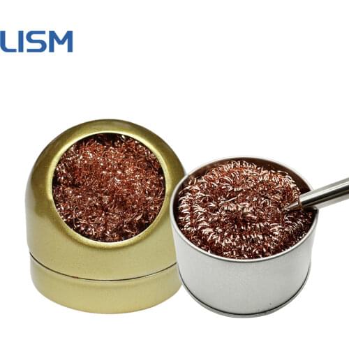 Cleaning Ball Welding Desoldering Soldering Iron Mesh Filter Cleaning Nozzle Tip Copper Wire Cleaner Ball Tin Remover Steel Ball