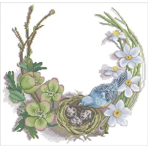 Comfortable birdhouse patterns Counted Cross Stitch 11CT 14CT 18CT DIY Cross Stitch Kits Embroidery Needlework Sets