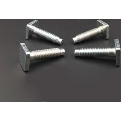 10PCS Square head Screw T Type Bolt Screws 2.0mm Head thickness M5x20mm