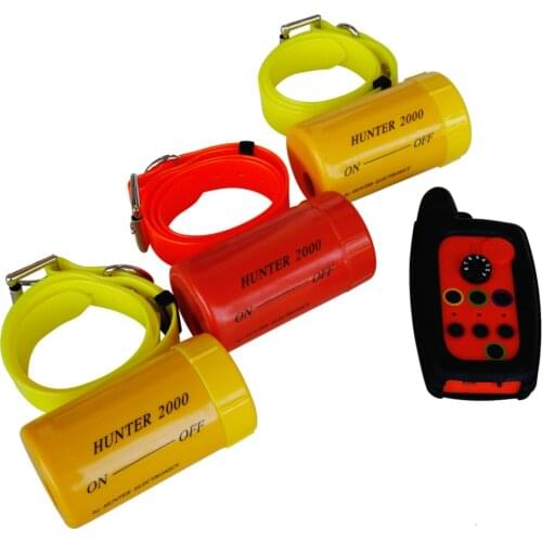 WATERPROOF REMOTE DOG BEEPER COLLAR HUNTER 2000 FOR 3 DOGS