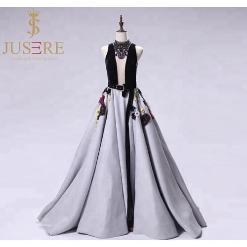 JUSERE Robe de soiree Formal Gowns Evening Dresses red carpet dress A-line beaded party dress