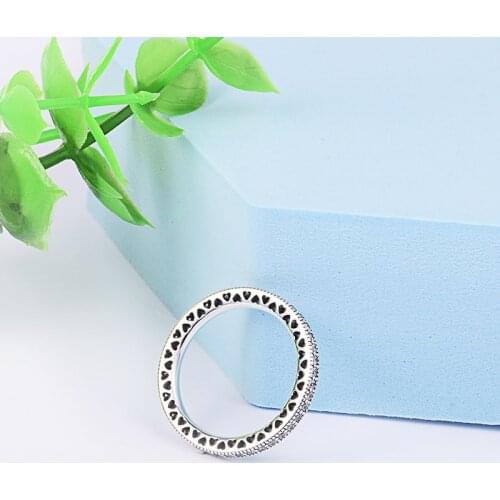 CKK 100% 925 Sterling Silver Hearts of Signature Wedding Rings for Women Silver Ring Fine Jewelry anillos Bijoux