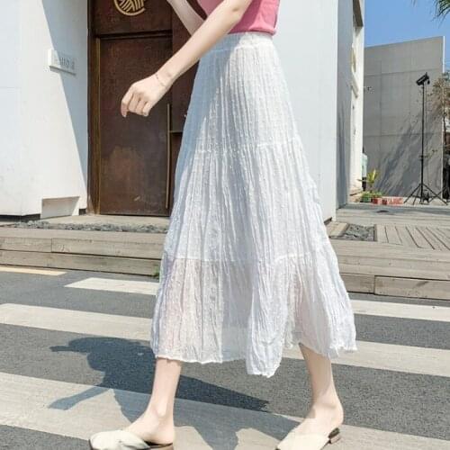 2021 Limited 20401 (1 Room, 1 Row, No.5 Side) Non Real Net Red Picture Solid Medium Length Skirt 43