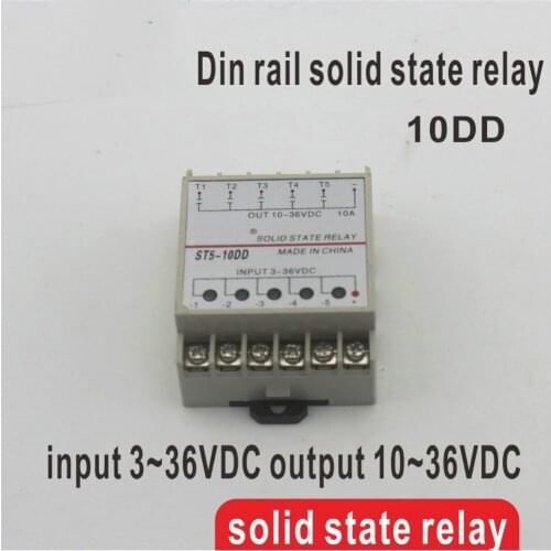 10DD 5 Channel Din rail SSR quintuplicate five input 3~36VDC output 10~36VDC single phase DC solid state relay