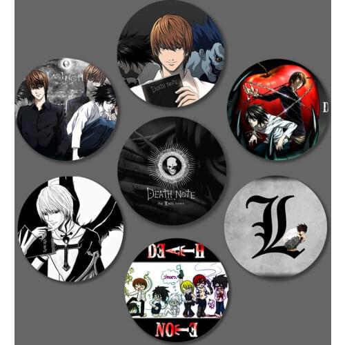 58mm Anime Death Note Cosplay Badge Brooch Pin Accessories For Clothes Backpack Decoration gift