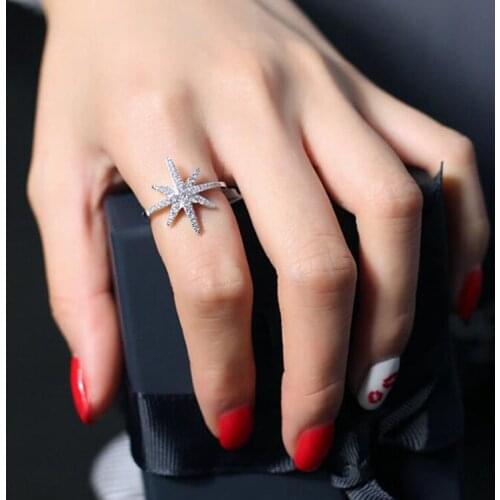 AAA Quality Fashion Micro Pave CZ Zircon Crystal Wedding Ring B Jewelry for Women