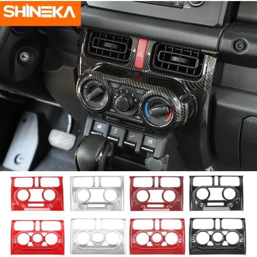 SHINEKA Interior Accessories For Suzuki Jimny Car Automatic Air Conditioning Control Panel Decorate Cover For Suzuki Jimny 2019