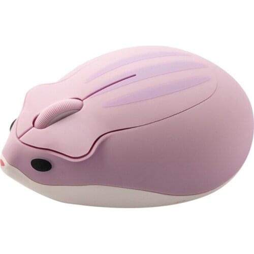 2.4G Wireless Optical Mouse Cute Hamster Cartoon Computer Mice Ergonomic Mini 3D 69HA