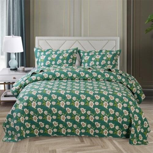 CHAUSUB Cotton Bedspreads For Bed Quilt Set 3pcs Quilts Bed Cover Pillowcase King Queen Size Coverlet Quilted Blanket On Bed