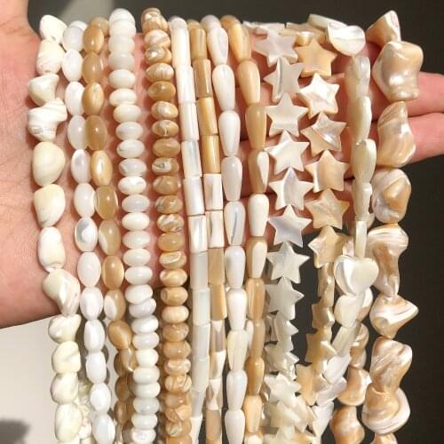Natural Irregular color Shell Pearl Star Round Loose Beads for Jewelry Making Diy Bracelet Necklace Jewellery 15 Inch Wholesale
