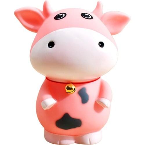 Childrens birthday gift cartoon calf piggy bank study decoration anti-fall large-capacity piggy bank piggy bank