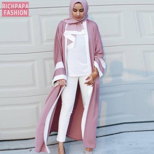 Abaya Dubai Long Kimono Cardigan Muslim Dress Turkish Islamic Clothing Qatar Uae Kaftan Abayas For Women With Hijab Elbise