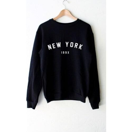 New York 199x sweatshirt moletom do tumblr Jumper long sleeve Jumper high quality Unisex fashion aesthetic sweatshirt drop ship