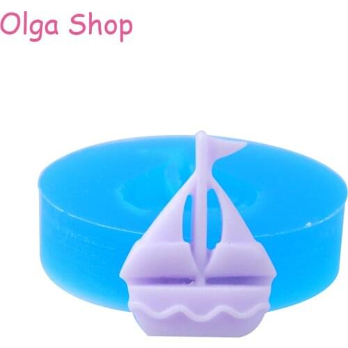 FYL113 Sails Silicone Flexible Mold Mini Resin Mold Clay Push Mold Fondant Gumpaste Dollhouse (Clay Epoxy Gum Paste)