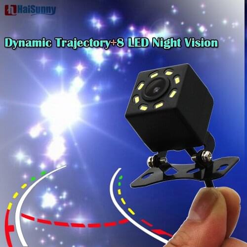 HD Real 170 Degree Angle Night Visiion Dynamic Trajectory Parking Line Car Rear View Reverse Backup Camera For Parking Monitor