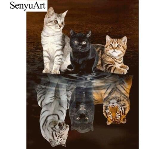 Cuadro Animal Cat Tiger Full Drill 5D Diamond Painting Cross Stitch Pintura Embroidery Pattern Anime Decor Handmade Art DIY Gift