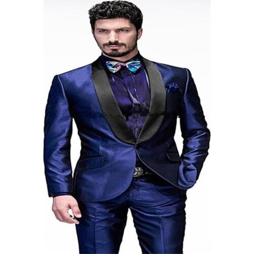 Costume Homme Mens Suits (Jacket+Pants+vest) Brand Groomsmen Shawl Lapel Groom Tuxedos Wedding Best Man Terno Masculino