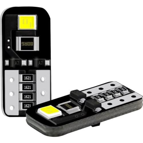 2 Pieces 12V 2SMD T10 Led Canbus W5W 3030 Bulbs 168 194 6000K White Signal Lamp Dome Reading License Plate Light No Error