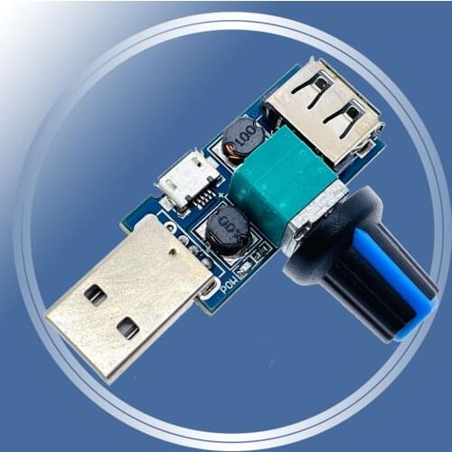 DC 5V Micro USB Fan Governor Wind Speed Controller Air Volume Regulator Cooling Mute Multifunction Noise Reduction Switch Module