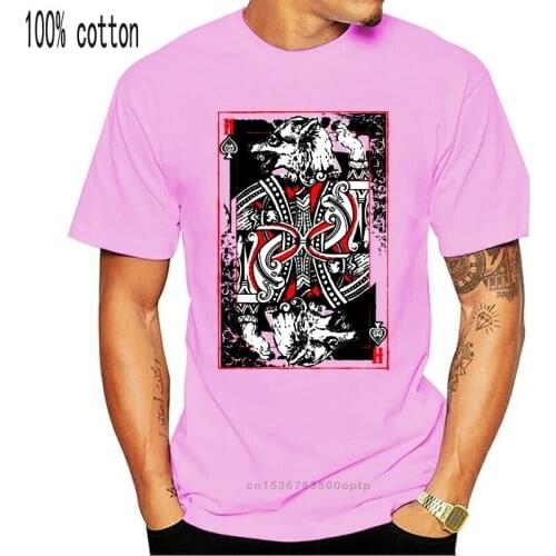 Lost Gods Wolf Playing Card Mens Graphic T Shirt