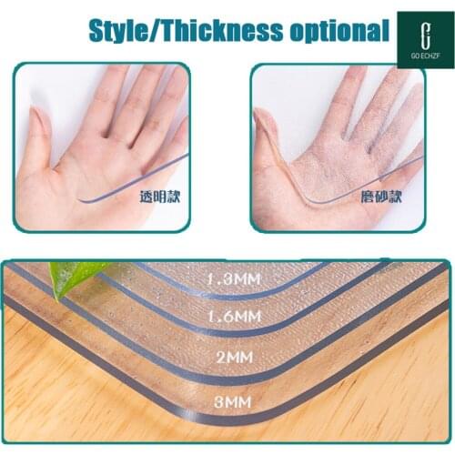 Soft Glass Tablecloth Transparent PVC Table Cloth Waterproof Table Cover Oilproof Kitchen Table Mat Cofee Table Decor