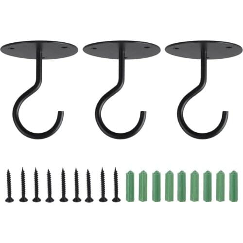 Wall Mount Hooks Wall-mounted Lantern Hanger Metal Plant 3PCS Durable Rust-Resistant For Hanging Bird Feeders Strong Hangers